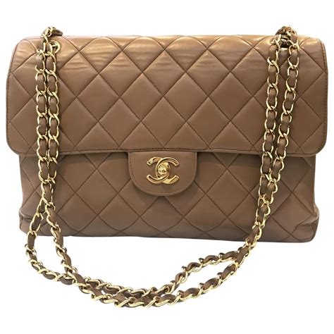 chanel dark coffe bean brown qilted leather bag used|chanel wallet on chain.